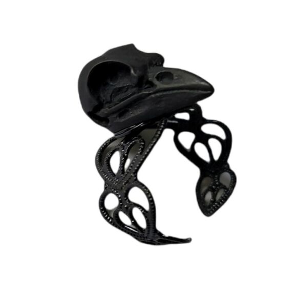New Black raven skull ring - Picture 1 of 3